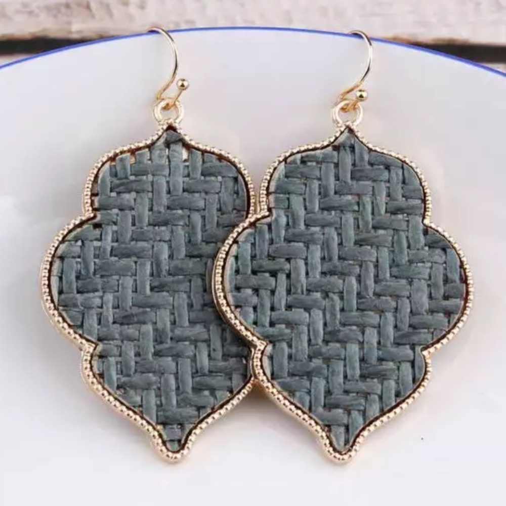 Green and Gold Earrings